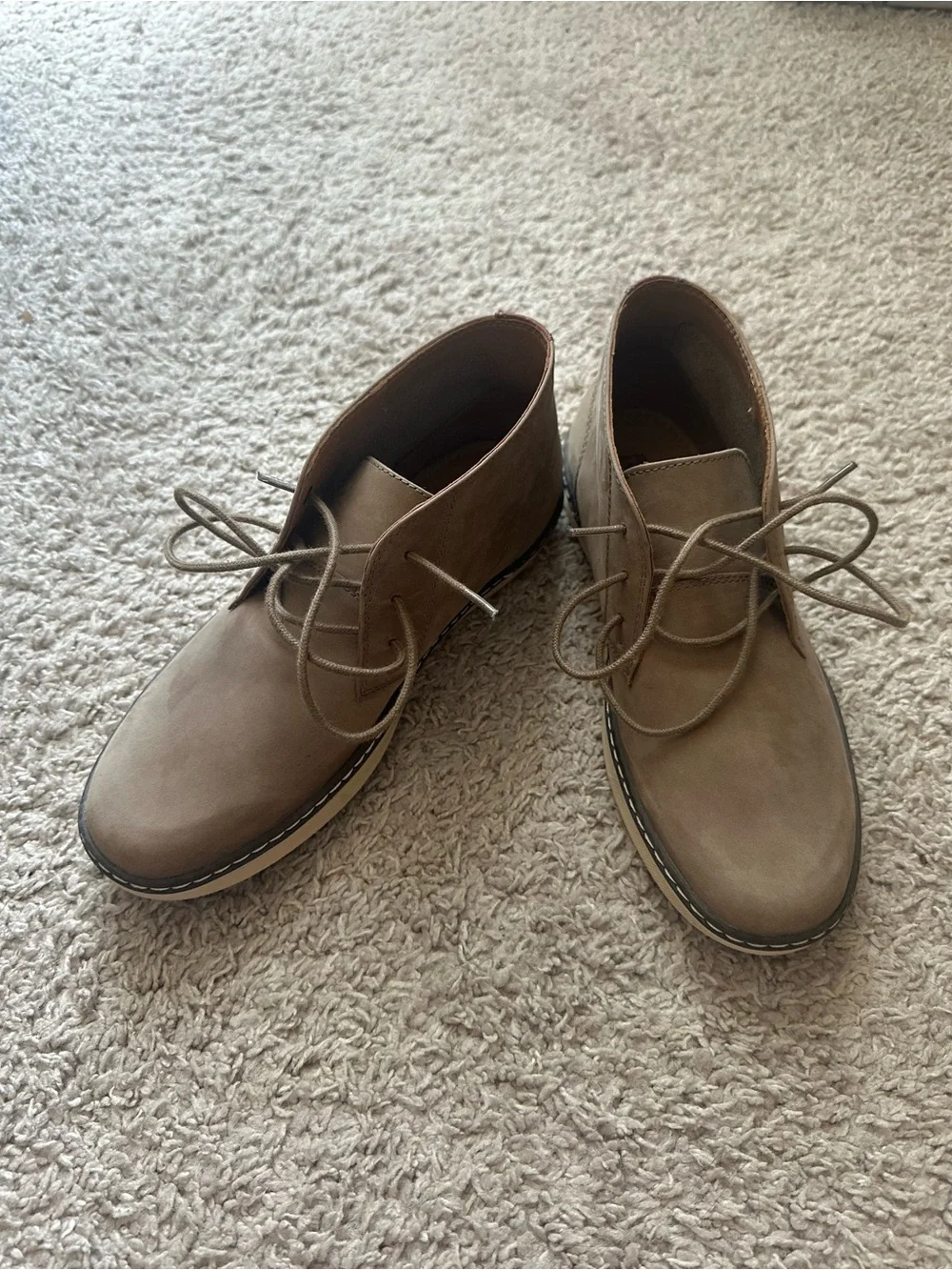 Johnston & Murphy Taupe Suede Chukka Boots for Kids
